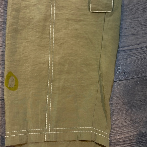 Zara Modal Long Sleeve Belted Jumpsuit w/Contrast Stitch Size Small Olive Green - Picture 11 of 16